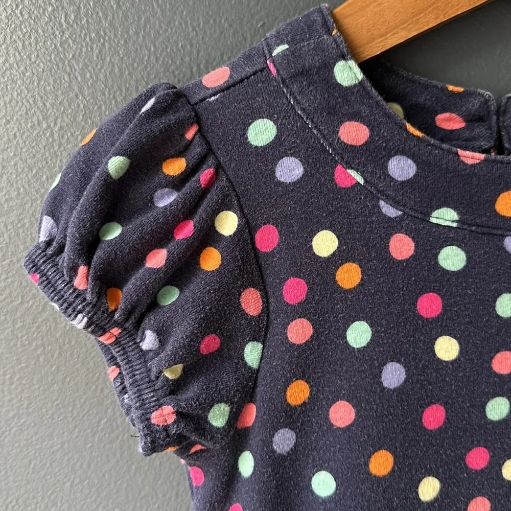 💞 GYMBOREE Girls Dress navy with polka dots girls size 7 girls